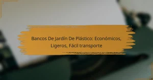 Bancos De Jardín De Plástico: Económicos, Ligeros, Fácil transporte