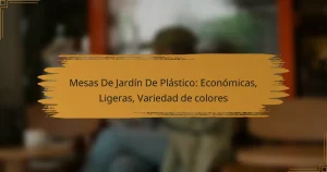 Mesas De Jardín De Plástico: Económicas, Ligeras, Variedad de colores